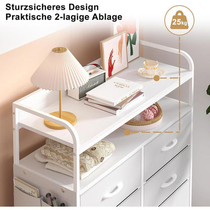 Weiße Kommode mit 8 Schubladen – Stauraum für Schlafzimmer & Wohnzimmer
