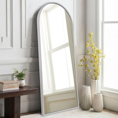 Gewölbter Wandspiegel 120x40cm – Moderner Aluminiumrahmen
