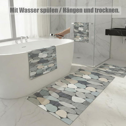Rutschfeste Duschmatte 100x120 cm – Steinmuster & Antirutsch