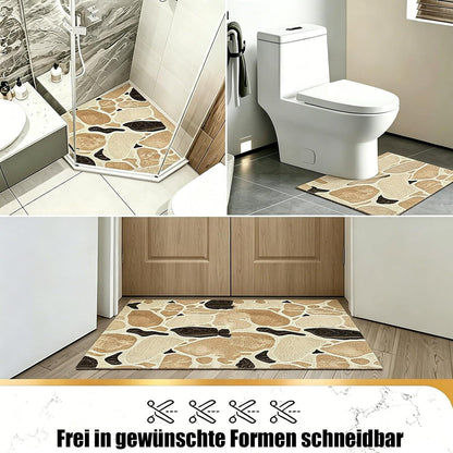 Rutschfeste Duschmatte 90x150 cm Steinmuster – Weich & Komfortabel