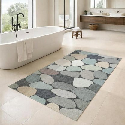 Rutschfeste Duschmatte 120x120 cm – Steinmuster & Antirutsch