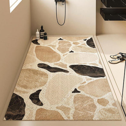 Rutschfeste Duschmatte 120x120 cm – Steinmuster & Zuschneidbar