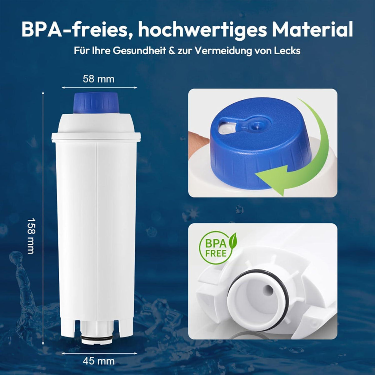 Wasserfilter für DeLonghi Kaffeevollautomaten – 6er Pack