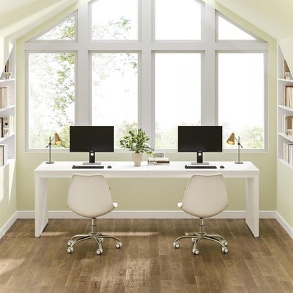 Großer Schreibtisch 180cm – Home Office PC Tisch mit Holzoptik