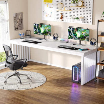 Großer Schreibtisch 180cm – Home Office PC Tisch mit Holzoptik