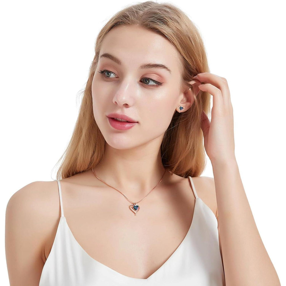 Silber Herz Halskette Damen 925 Sterling Silber Geschenk