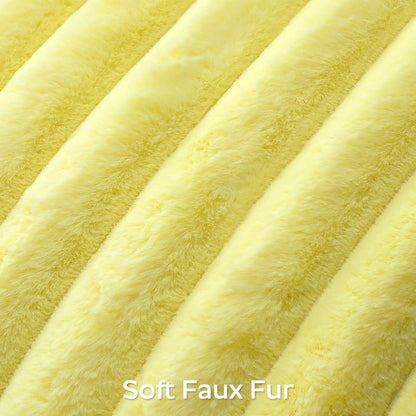 Flauschiger Samt Kissenbezug Gelb 40x40 cm