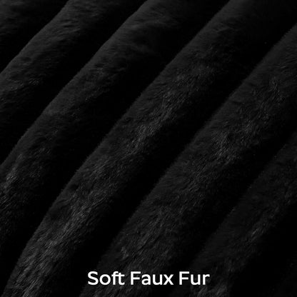 Flauschiger Samt Kissenbezug Schwarz 50x50cm