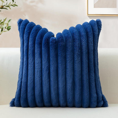 Flauschiger Samt Kissenbezug 50x50cm Blau