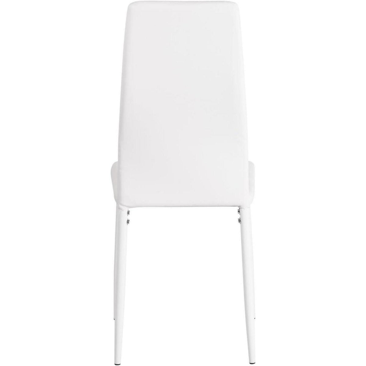 Esszimmergruppe Weiß: Esstisch 110cm + 6 Stühle