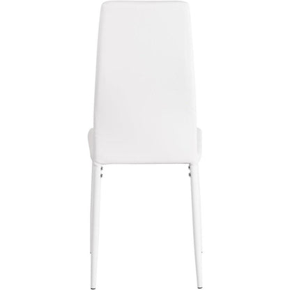 Esszimmergruppe Weiß: Esstisch 110cm + 6 Stühle