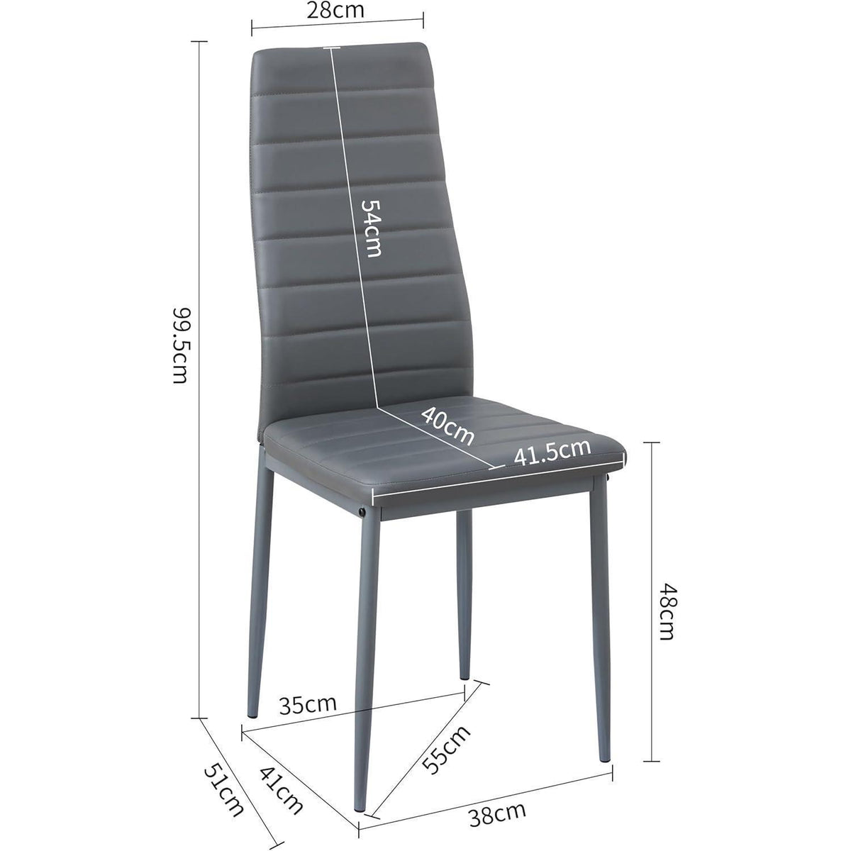 Essgruppen Set: Esstisch 110cm + 6 Esszimmerstühle Weiß/Grau