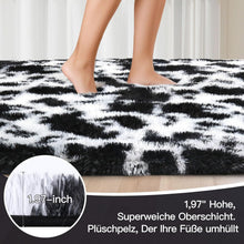 Hochflor Teppich Grau 200x300 – Flauschiger Wohnzimmerteppich Anti-Rutsch