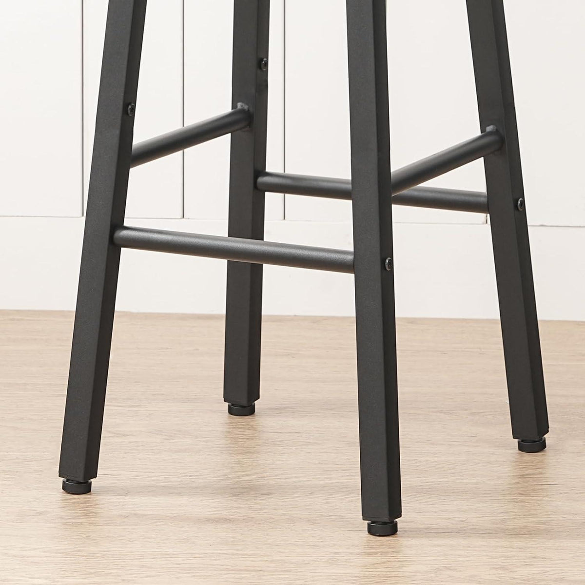 HOOBRO Barhocker 2er Set mit Fußstütze – Schwarz