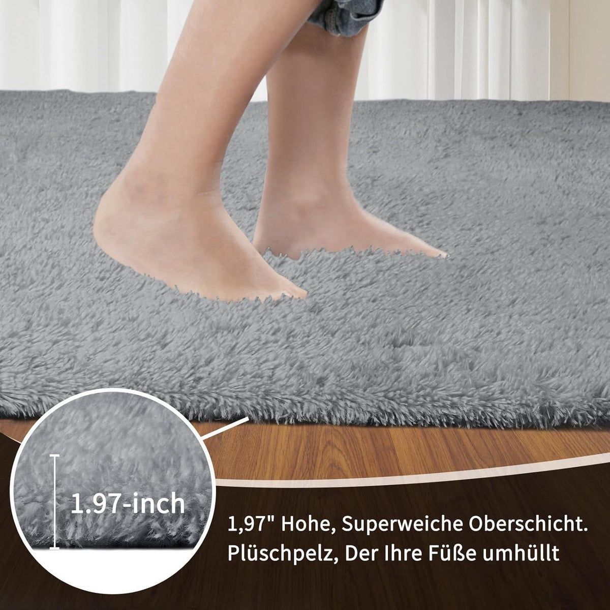 Flauschiger Hochflor Teppich Braun 275x370 cm – Wohnzimmer & Schlafzimmer
