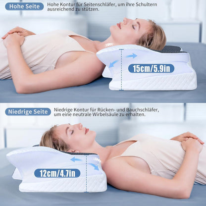 Ergonomisches Nackenkissen Memory Foam Seitenschläfer