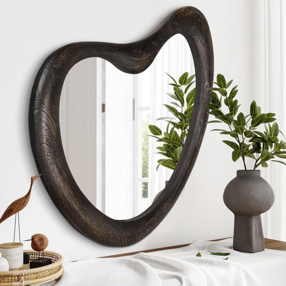 Asymmetrischer Wandspiegel 70x50cm – Rustikaler Badezimmer Spiegel