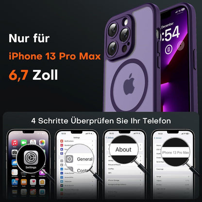 iPhone 13 Pro Max Hülle MagSafe, Kameraschutz, Dunkellila