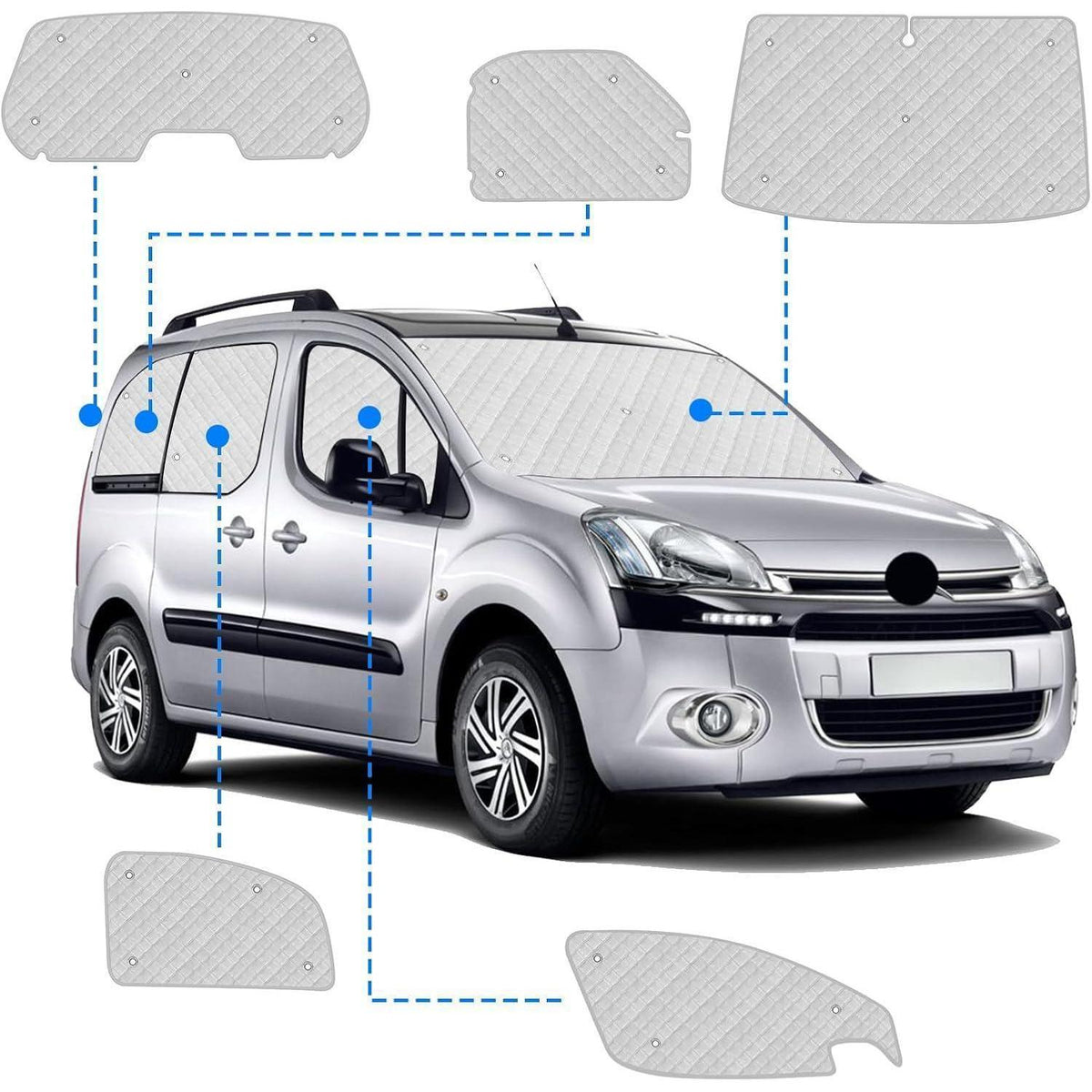 Sonnenschutz Auto Frontscheibe Citroen Berlingo/Peugeot Partner 2008-2018