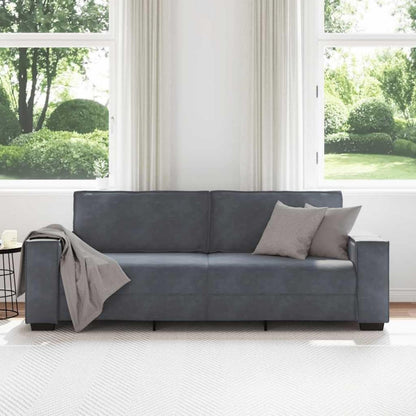 3-Sitzer Sofa Dunkelgrau – Modernes Polster Sofa 220 cm