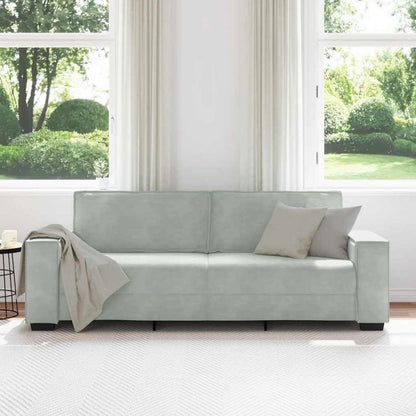 3-Sitzer Sofa 220 cm – Hellgrau, Modernes Polster Sofa