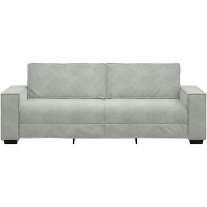 3-Sitzer Sofa 220 cm – Hellgrau, Modernes Polster Sofa