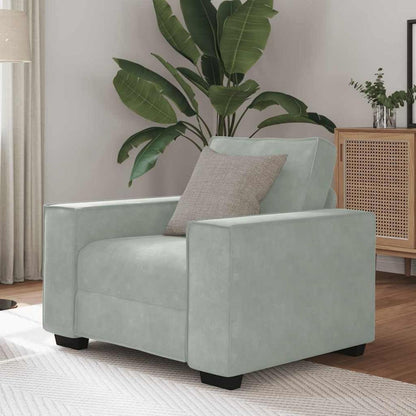 Hellgrauer Sessel – Wohnzimmer, Schlafzimmer & Leseecke