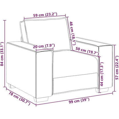 Dunkelgrauer Stoff-Sessel für Wohnzimmer & Schlafzimmer