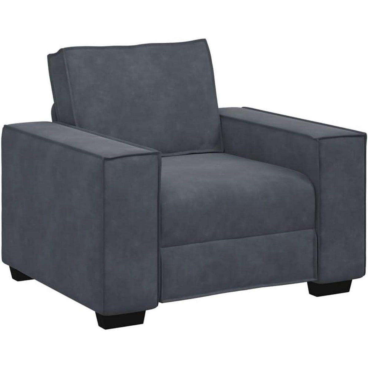 Dunkelgrauer Stoff-Sessel für Wohnzimmer & Schlafzimmer