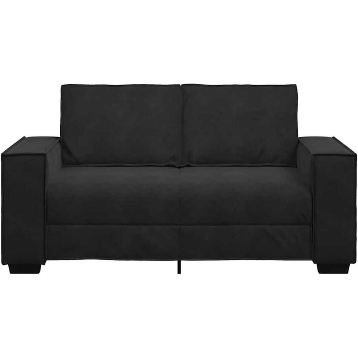 2-Sitzer Sofa Schwarz – Modernes Mini Sofa 120cm