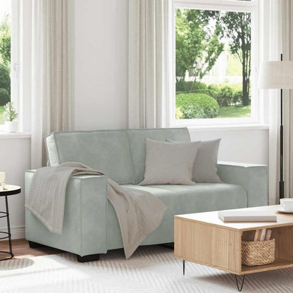 IKAYAA 2-Sitzer Sofa Stoff, 120cm – Modernes Mini Sofa in Hellgrau