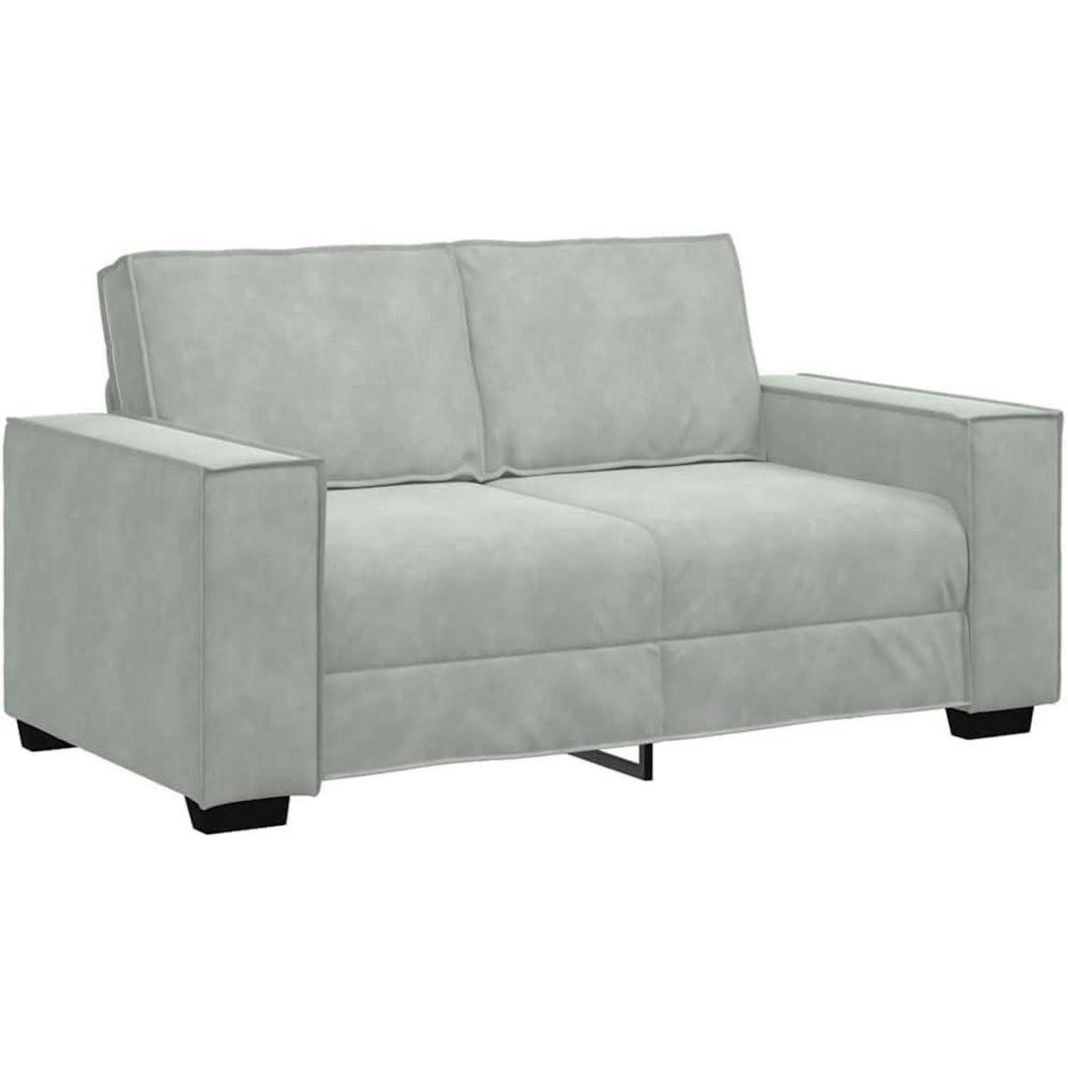 IKAYAA 2-Sitzer Sofa Stoff, 120cm – Modernes Mini Sofa in Hellgrau