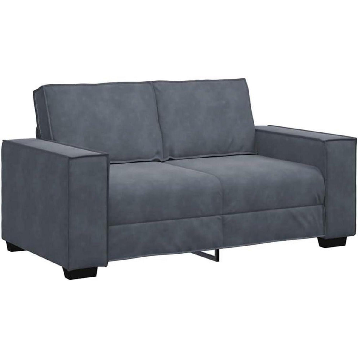 Modernes 2-Sitzer Sofa Dunkelgrau – 120 cm Mini Couch