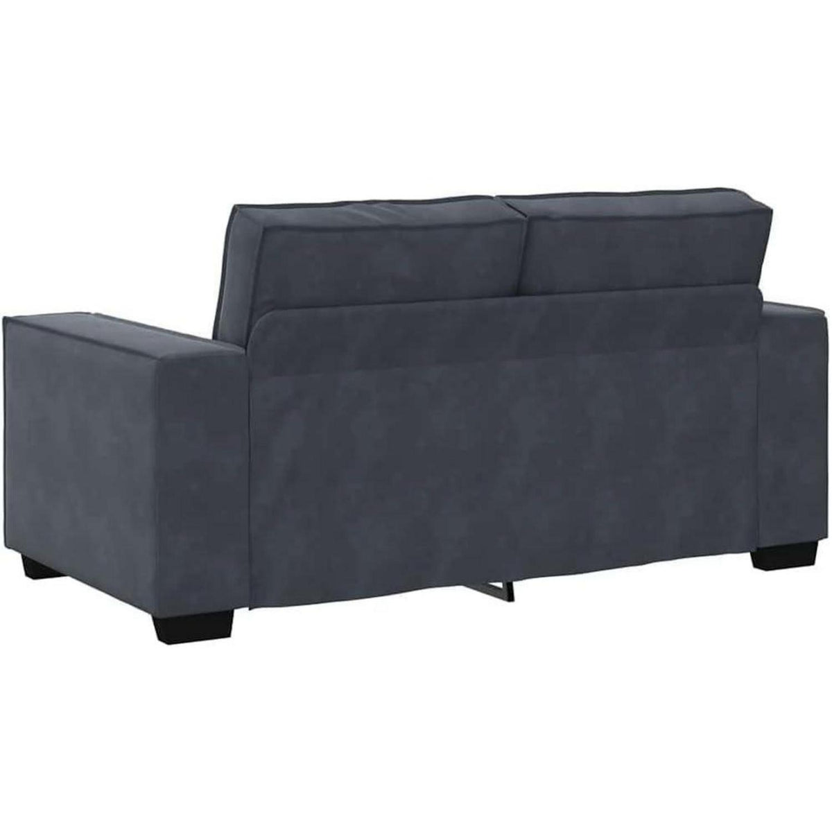 Modernes 2-Sitzer Sofa Dunkelgrau – 120 cm Mini Couch