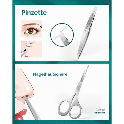 Maniküre Pediküre Set 8-in-1 | Nagelpflege Set für Männer & Frauen