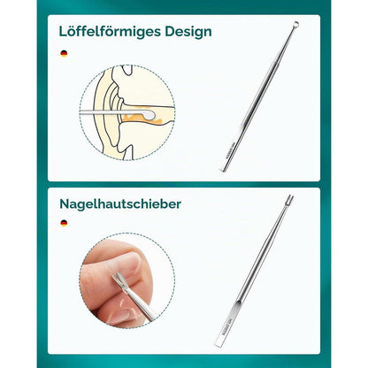 Maniküre Pediküre Set 8-in-1 | Nagelpflege Set für Männer & Frauen