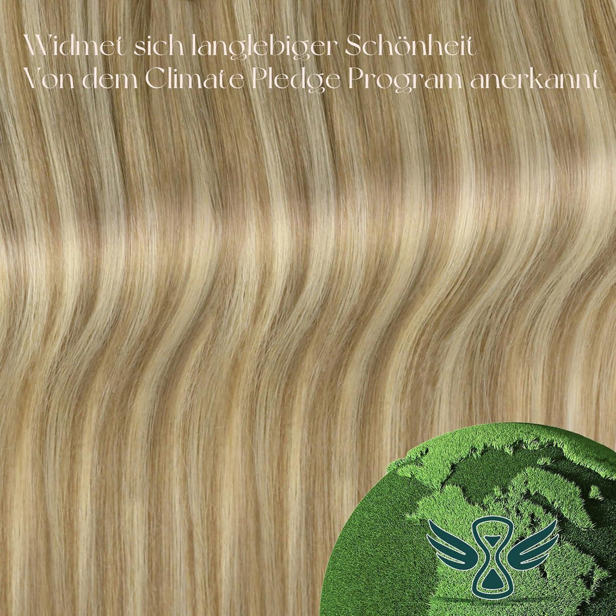 Blond Haarverlängerung Echthaar Clip-In 40cm #P16/22