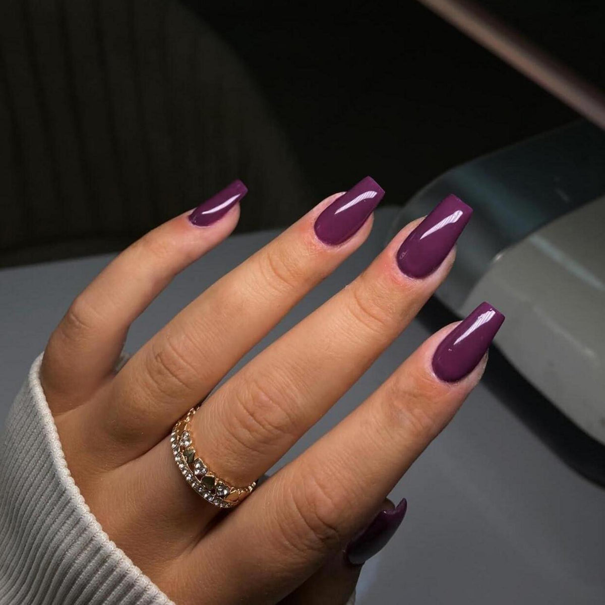 Press On Nails Mandel Beere – Lange Acryl Nägel zum Aufkleben