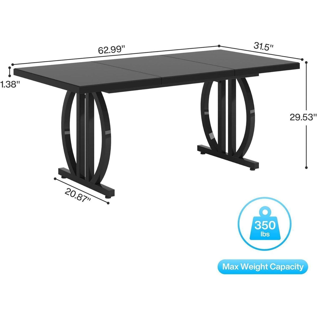 160cm Bürotisch mit Metallbeinen – Modern & Vielseitig