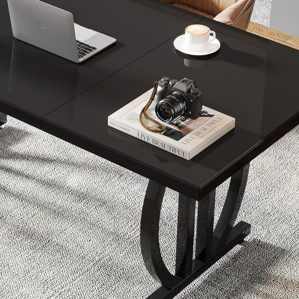 160cm Bürotisch mit Metallbeinen – Modern & Vielseitig