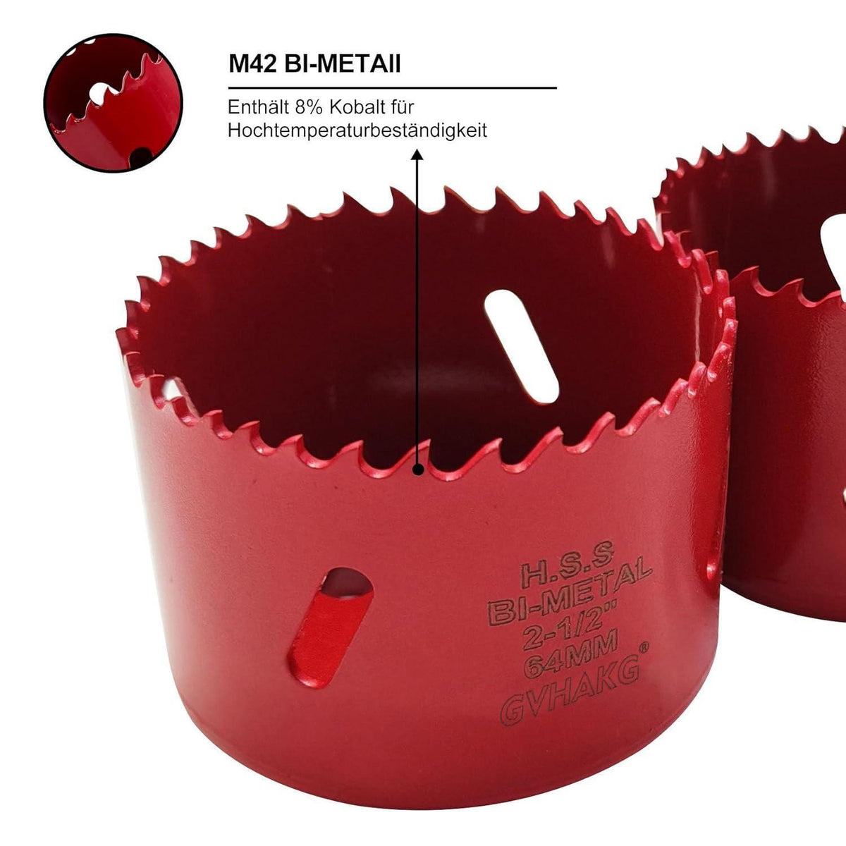 Lochsägen-Set M42 Bi-Metall 16-teilig, 11 Größen Ø19-64mm