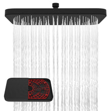 Selbstreinigende Regenbrause Matt Schwarz 30x20 cm – 360° Drehung