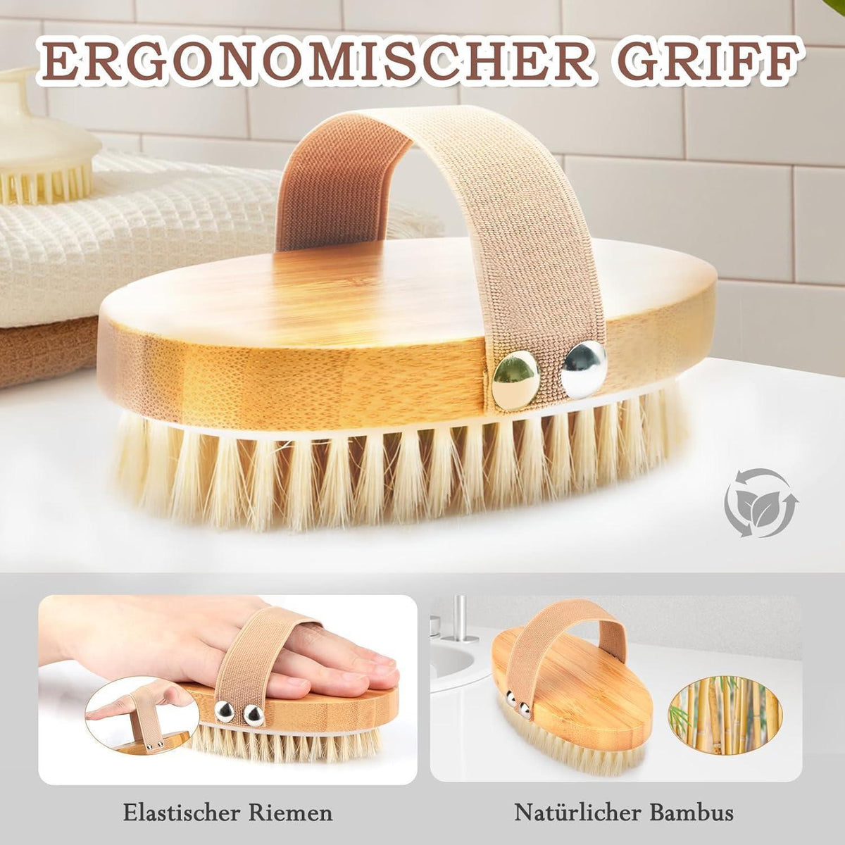 Körperbürste Naturborsten für Peeling und Durchblutung