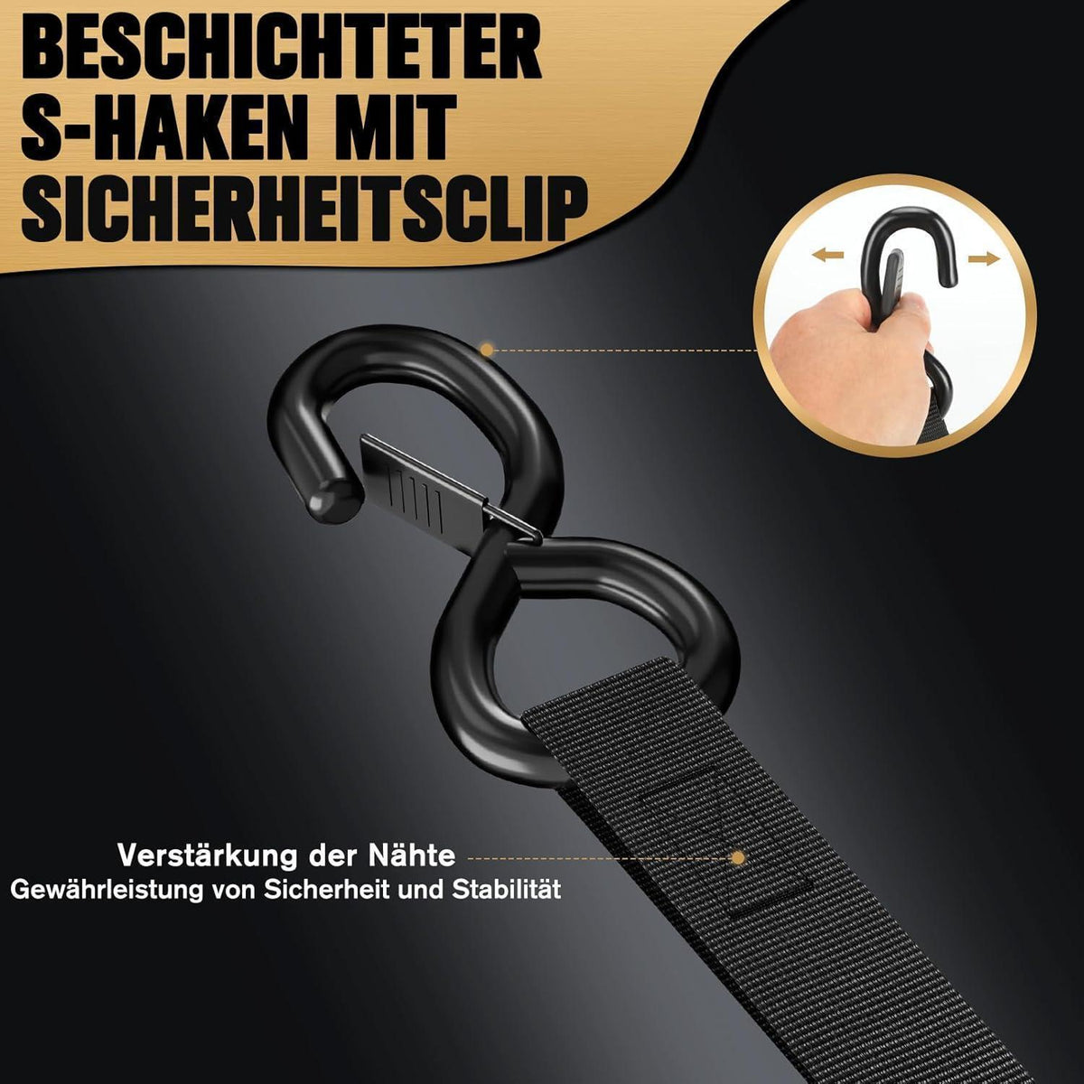 2x Spanngurte 6m mit Ratsche – TÜV/GS geprüft & sicher