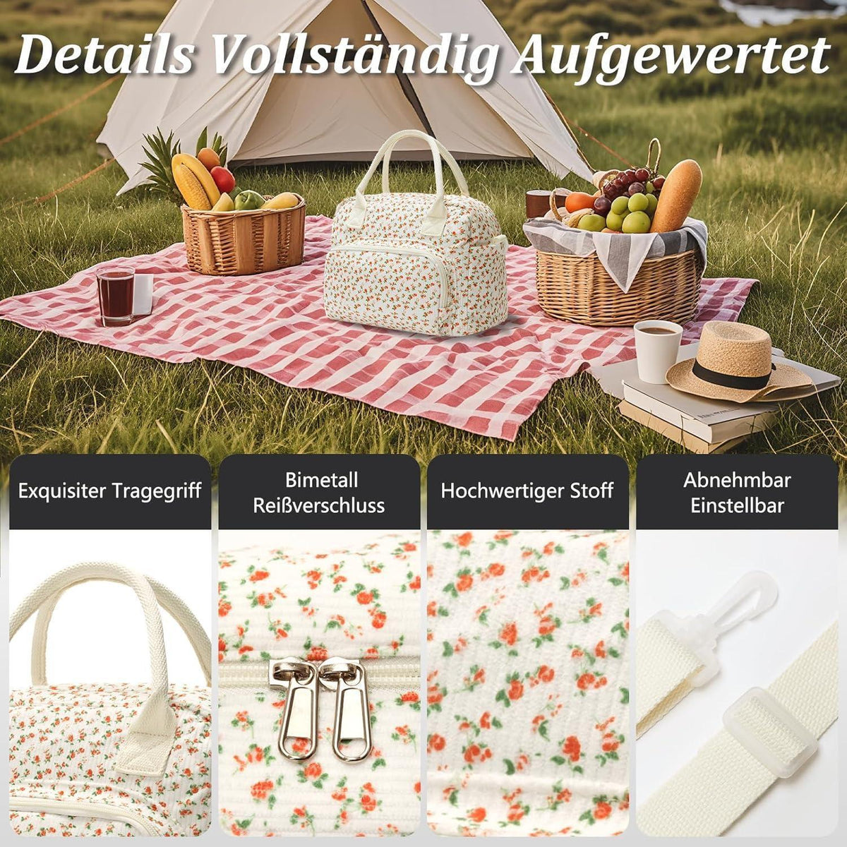 Kühltasche 12L – Isoliertasche für Lunch, Picknick & Unterwegs
