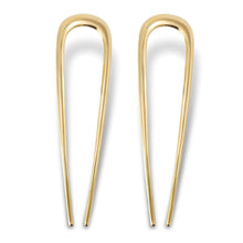 2er Set Gold Metall Französische Haarnadeln Haarpin Groß Dutt Hairpin