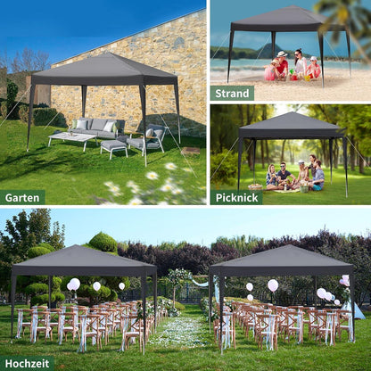 3x3m Faltpavillon – Wasserdicht, Stabil & UV-Schutz für Garten & Camping