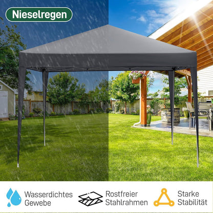 3x3m Faltpavillon – Wasserdicht, Stabil & UV-Schutz für Garten & Camping