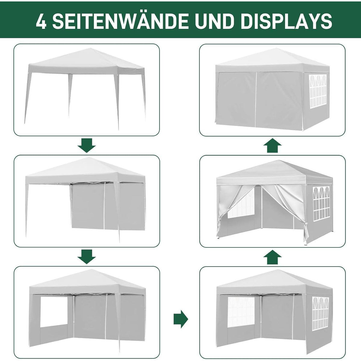 3x3m Faltpavillon – Wasserdicht, Stabil & UV-Schutz für Garten & Camping
