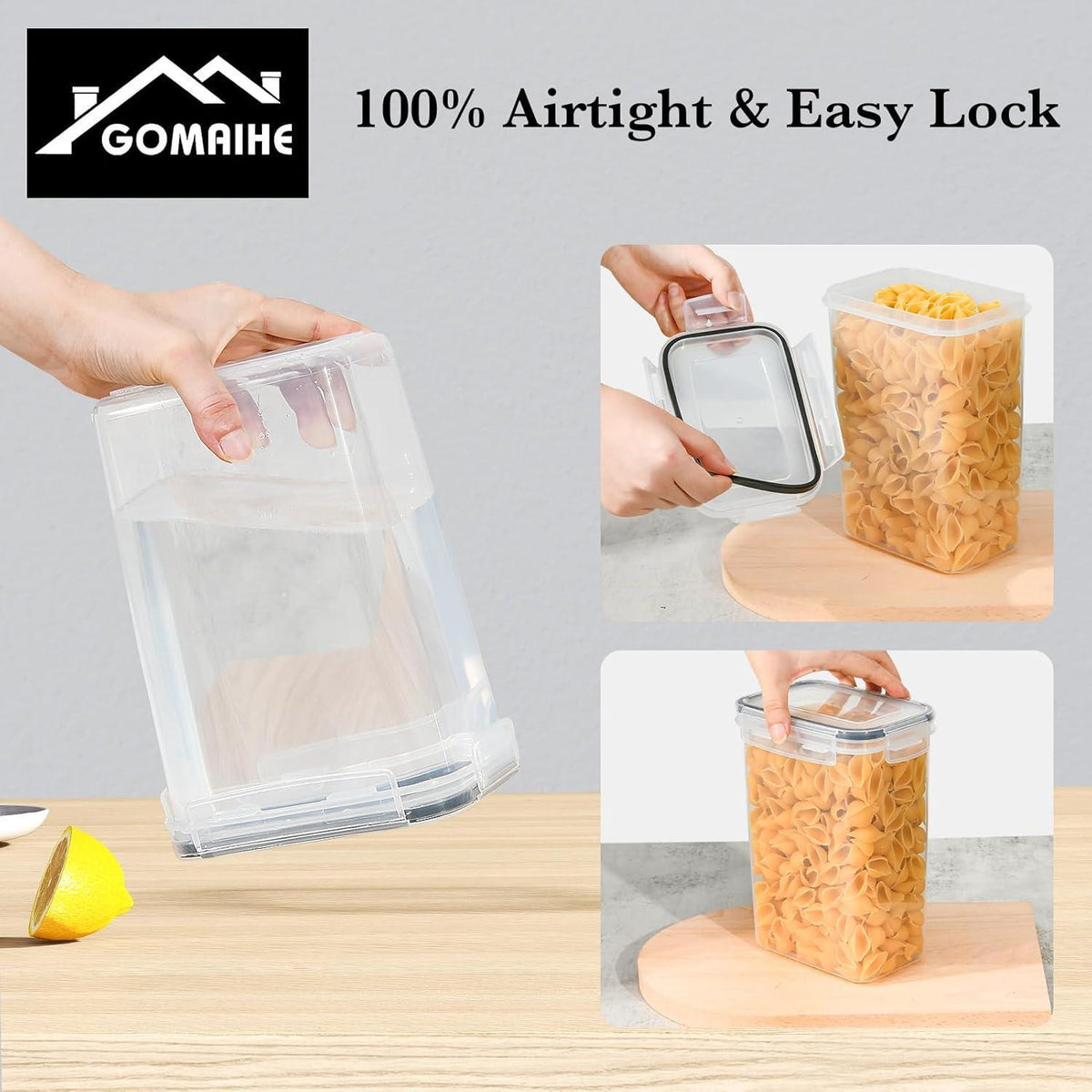 10er Set Vorratsdosen 2L luftdicht | Küche Aufbewahrung Müsli Mehl Zucker